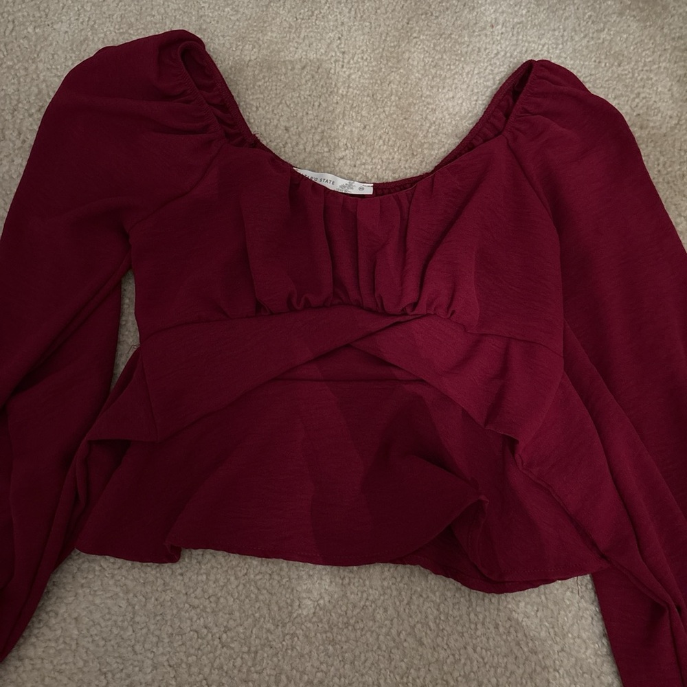 Altar'd State Deep Red Blouse